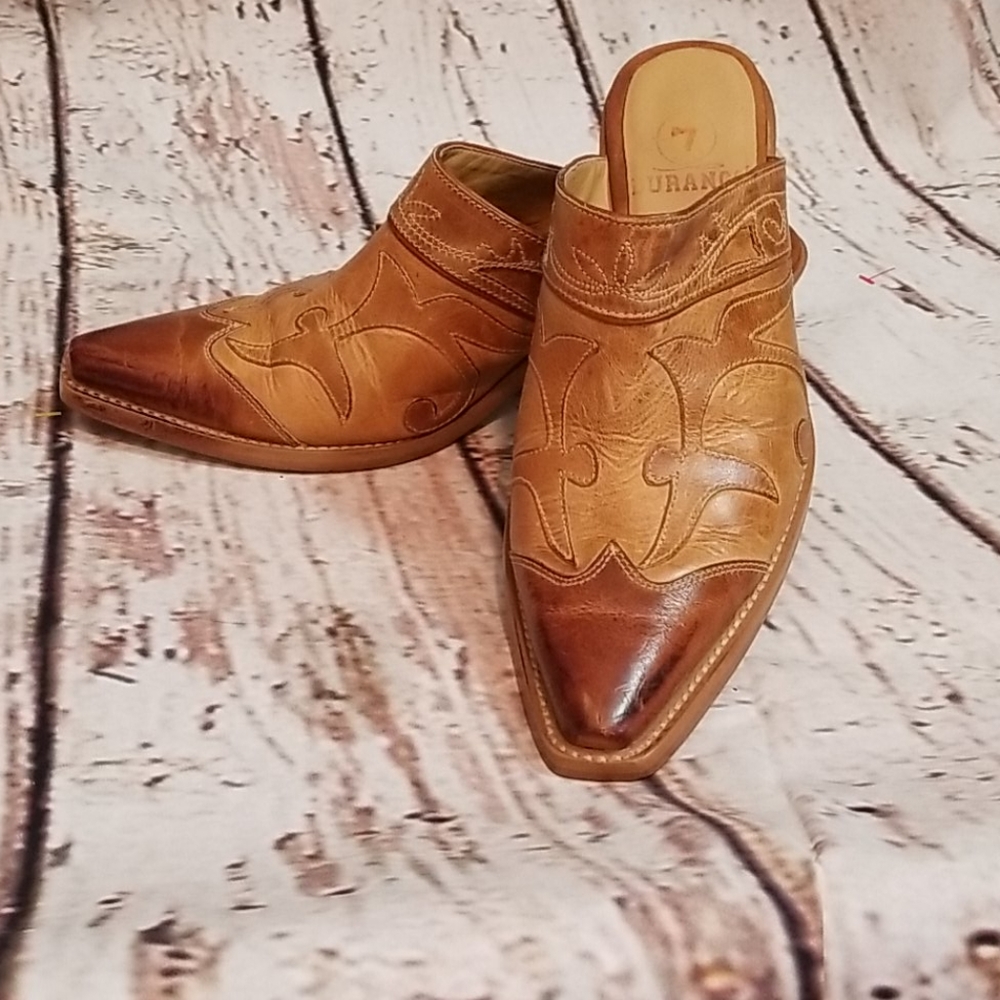 Durango Brown Tan Mules